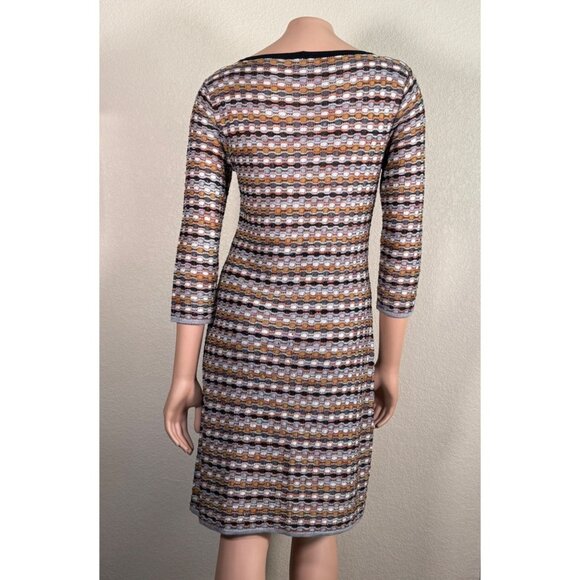 Missoni Geometric Striped Knit Midi Dress Multicolor - Picture 9 of 11